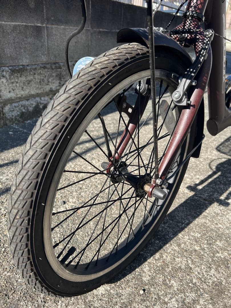 air bike 20インチ　電動アシスト自転車 ブラウン 前面バスケット