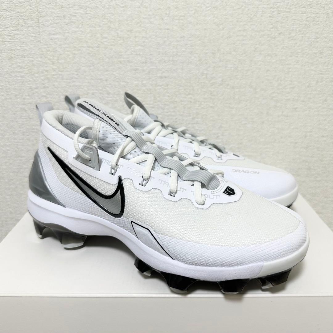 ナイキ フォース トラウト エリート 265 野球 スパイク 靴 シューズ 白