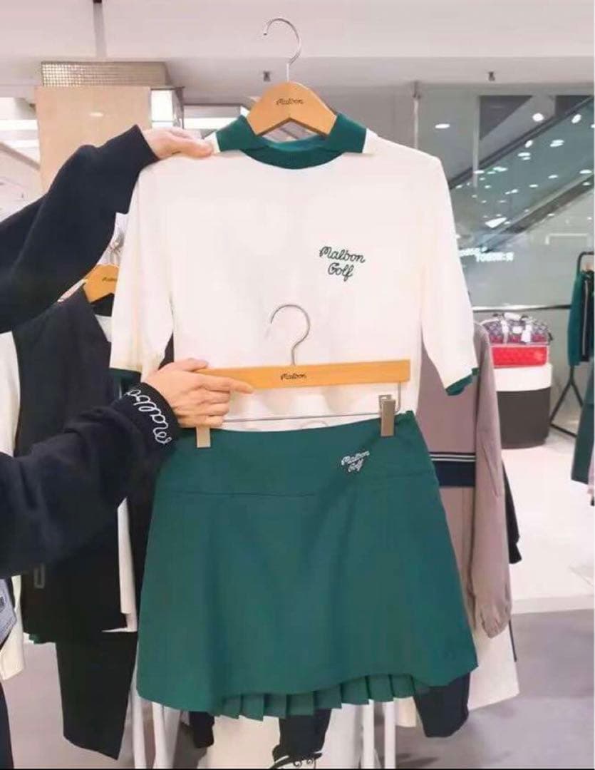 マルボン ゴルフ レディース ニットポロシャツ スカート 2点セット
