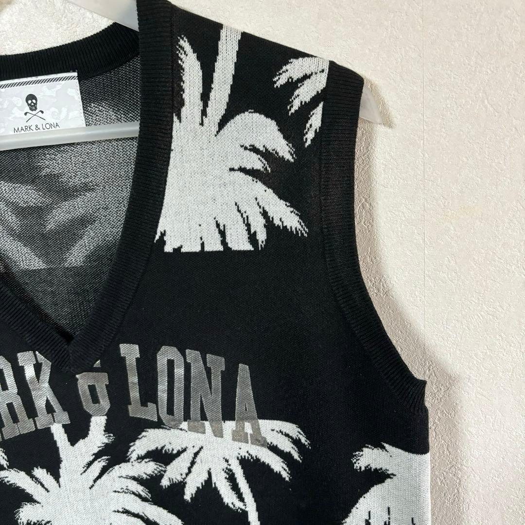 MARK&LONA ゴルフ ニットベスト　スカル　L