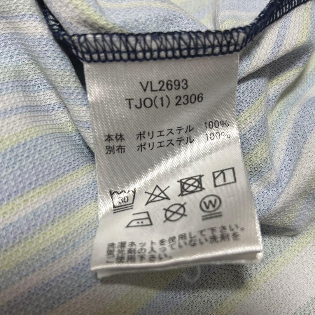 フィラFILA テニスウェア ストライプ柄シャツ&スコート 上下セットアップ L