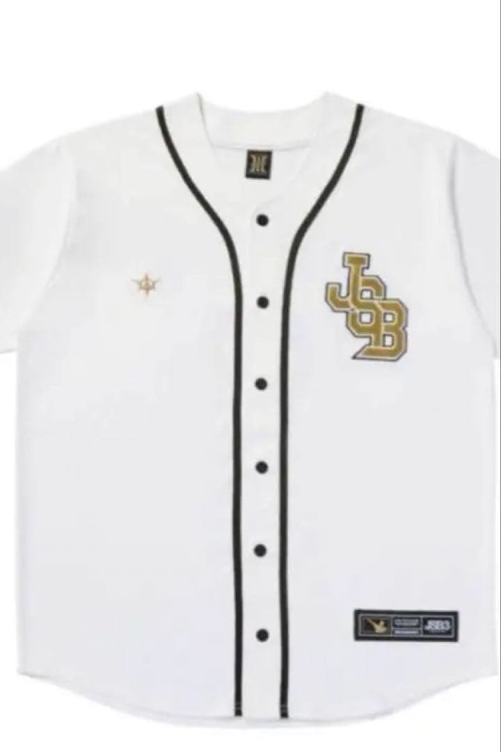 限定価格　三代目ベースボールシャツWHITEローズチャーム