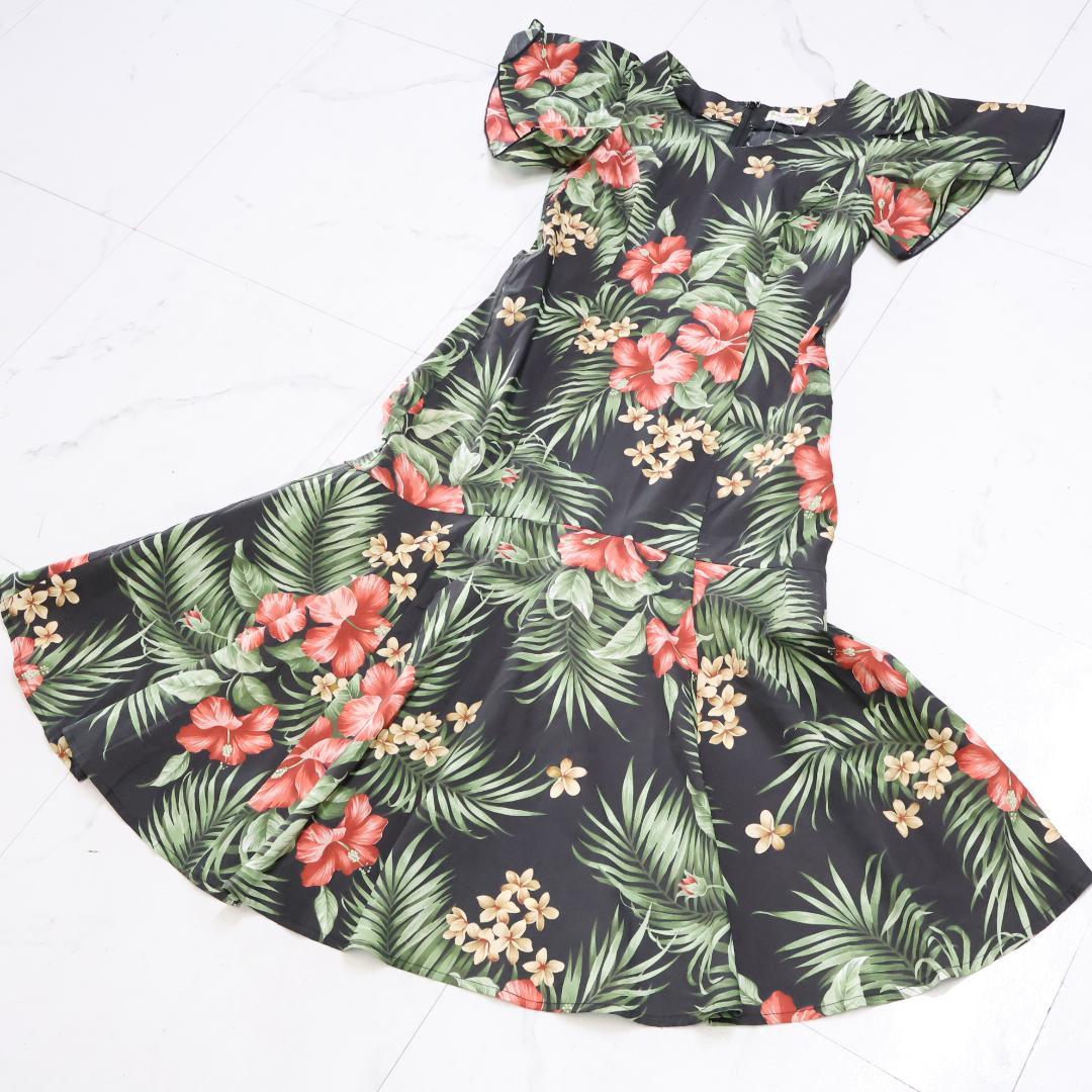 【美品 タグ付きフラダンス用衣装】ブラック Maunaloa マウナロア