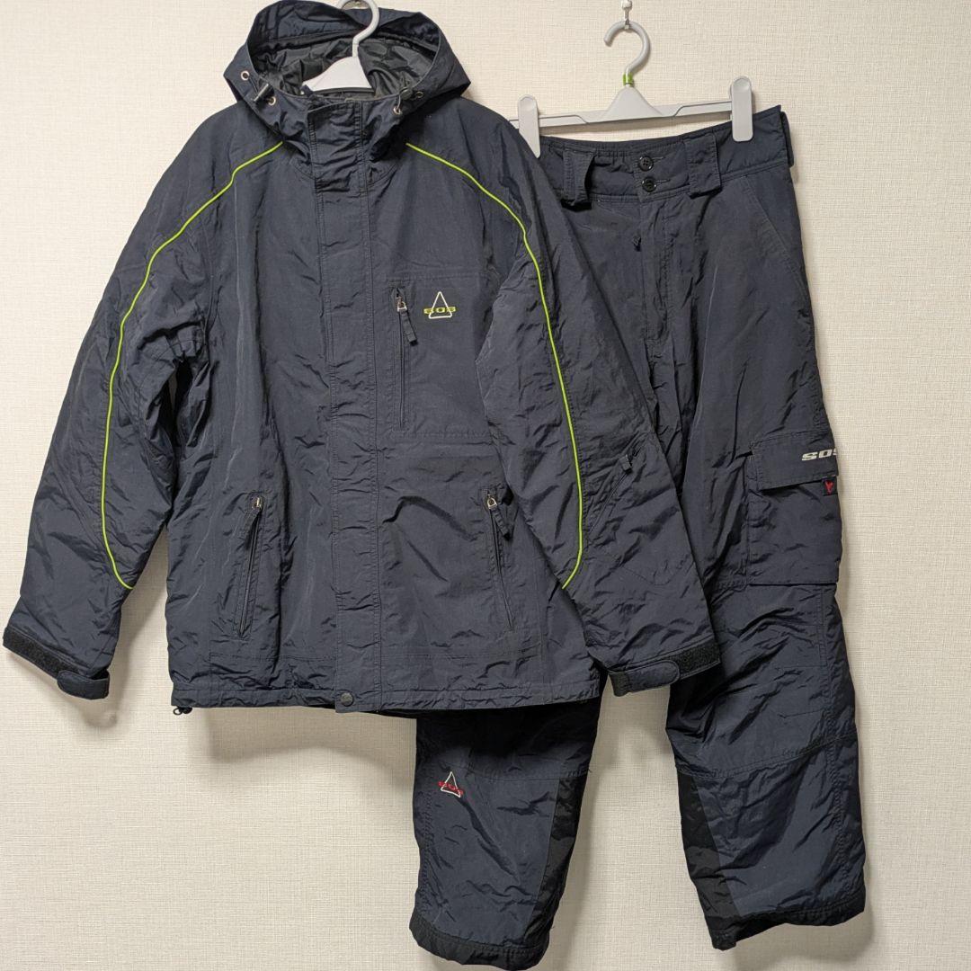 【定価15万円位】SOS スキーウェア スノボ メンズ Mサイズ 上下セット 紺