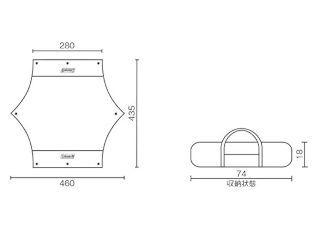 フレーム付きタープ ベージュ・グリーン 460cm x 280cm