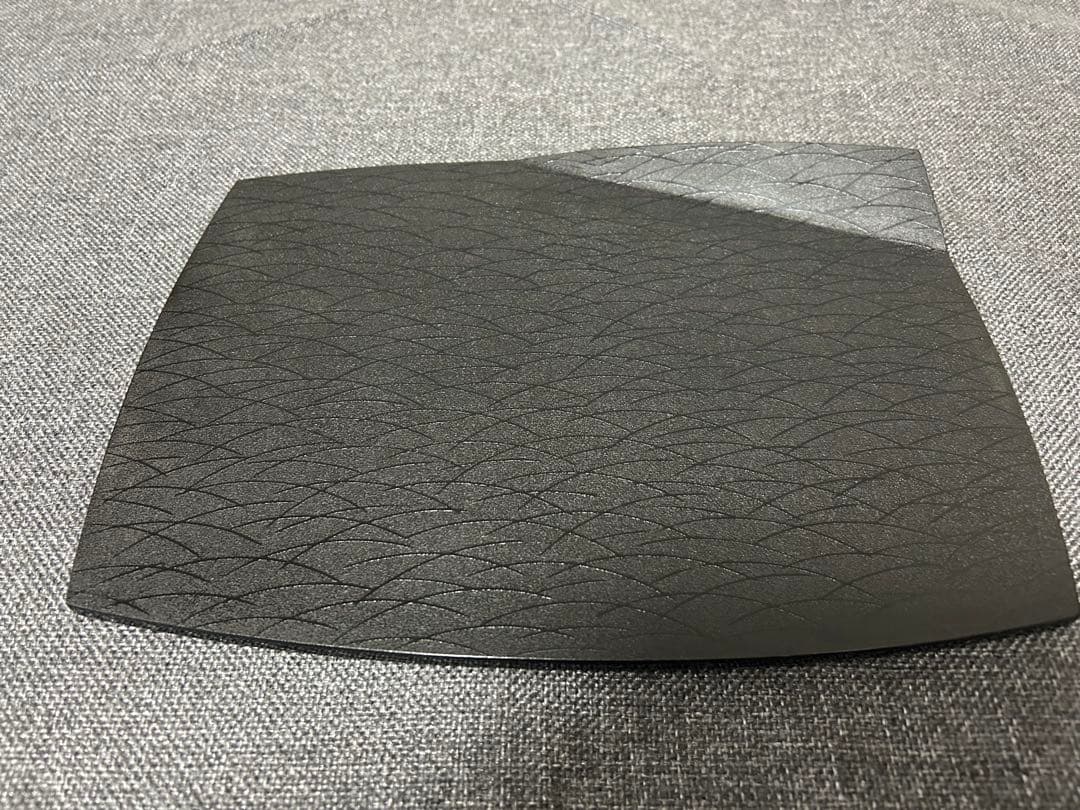 紋紗塗 漆器プレート皿 大皿 木製 津軽塗 七々子塗　すすき塗