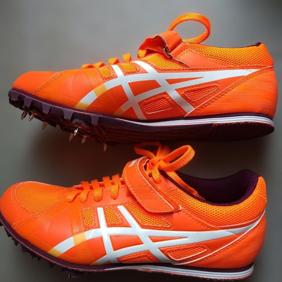 asics スパイク　オレンジTTP526 HEATFLAT FR 7 25cm
