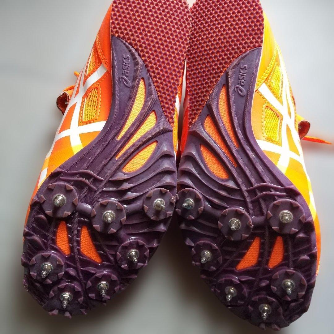 asics スパイク　オレンジTTP526 HEATFLAT FR 7 25cm