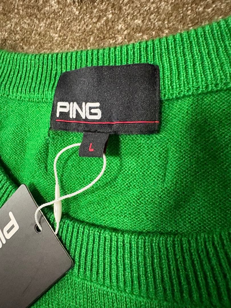 PING グリーン セーター【薄手】Lサイズ