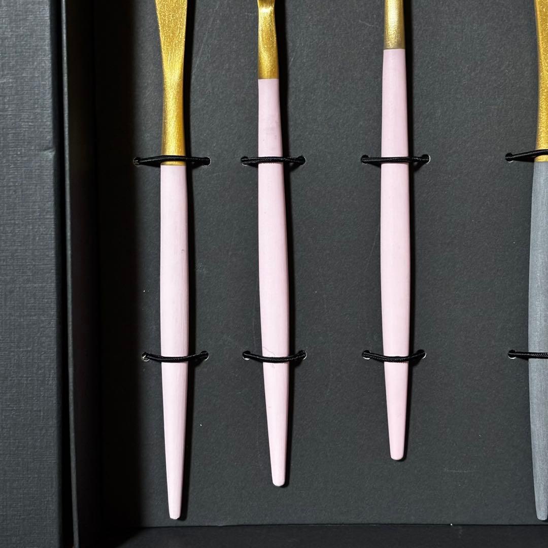 新品 クチポール ゴールド　スプーン フォーク ナイフ 6pセット
