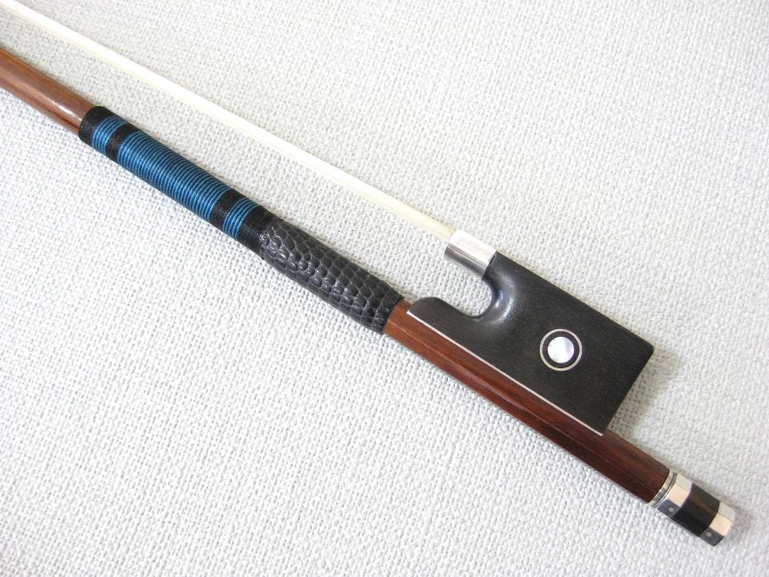【上級分数弓3/4】 サルトリーモデル バイオリン弓 フェルナンブコ・銀黒檀