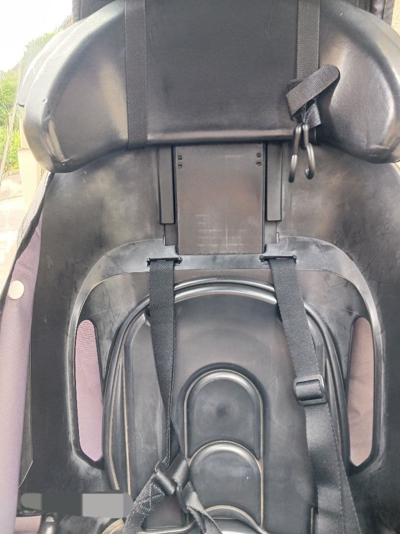 子供乗せ電動自転車 チャイルドシート付き 紫色