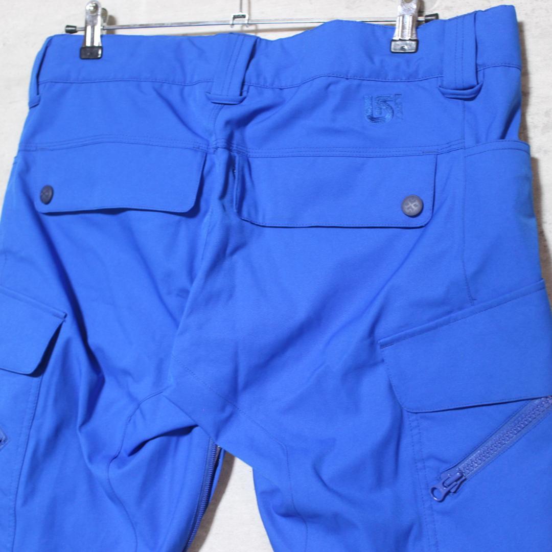 【極美品 高撥水 ストレッチ】カーゴスリム【L】BURTON スノーパンツ 青