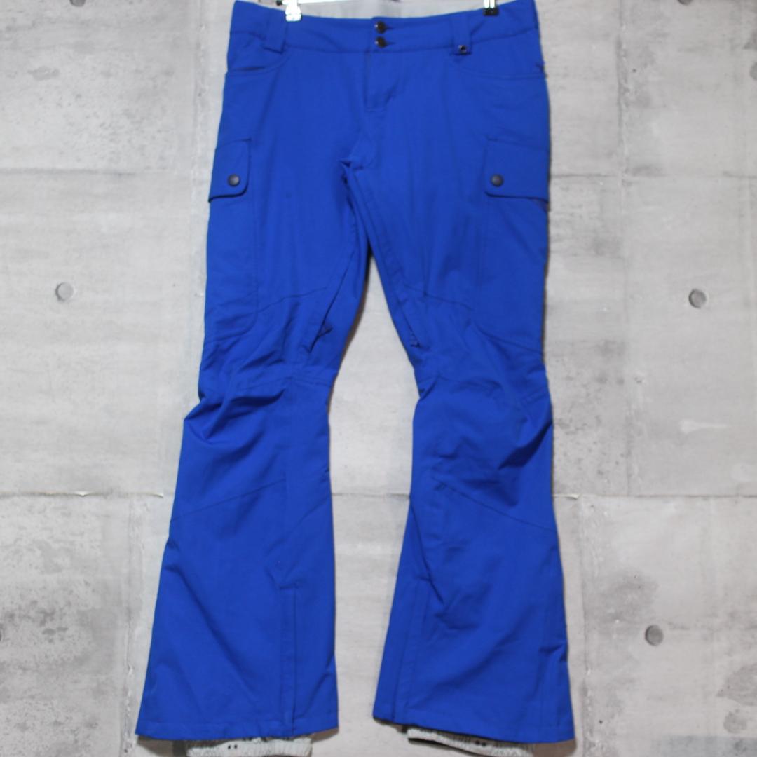 【極美品 高撥水 ストレッチ】カーゴスリム【L】BURTON スノーパンツ 青