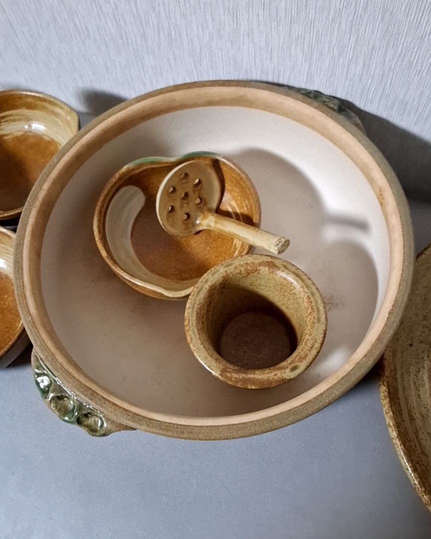 信楽焼 湯豆腐土鍋 陶器の調理器具セット