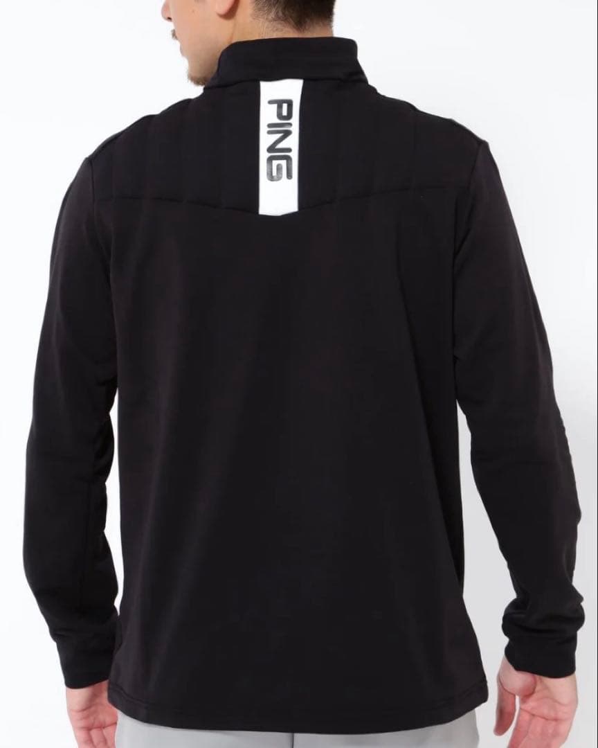ピン　MENS 長袖ハイネックカットソー　ブラックS size