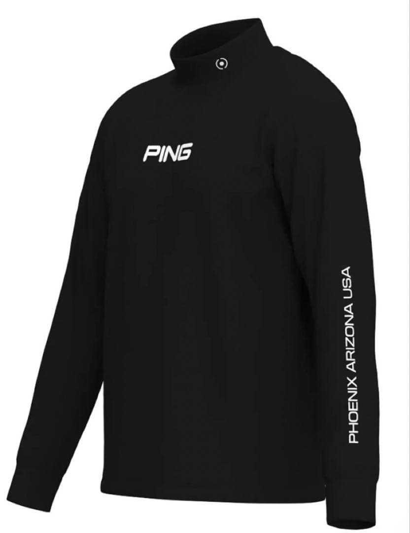 ピン　MENS 長袖ハイネックカットソー　ブラックS size