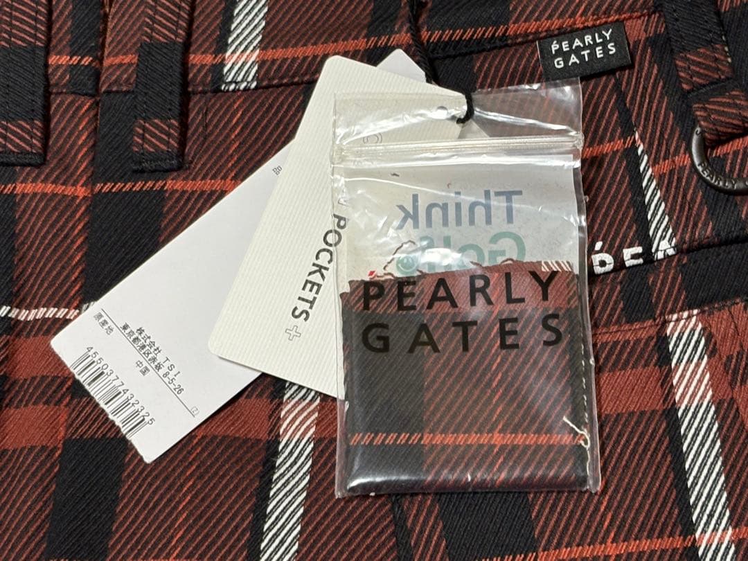PEARLY GATES チェック柄プリーツスカート