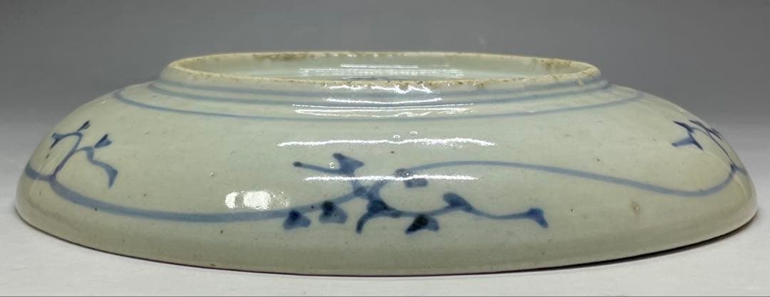 古伊万里　染付　6寸皿　江戸時代　u4663