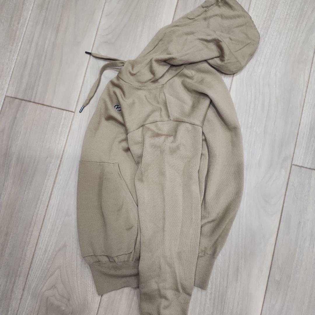【美品】ベージュ フード付き ニットセーター