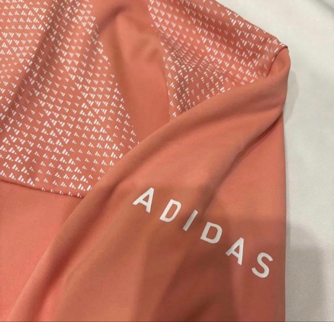 新品adidasゴルフ　ポロシャツ　プリーツスカートサーモンピンク　春色