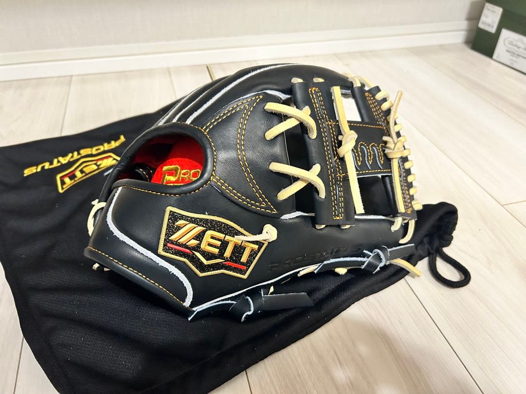 ZETT 硬式内野　今宮296型　未使用品　オーダー　日本製　Nブラック　グラブ
