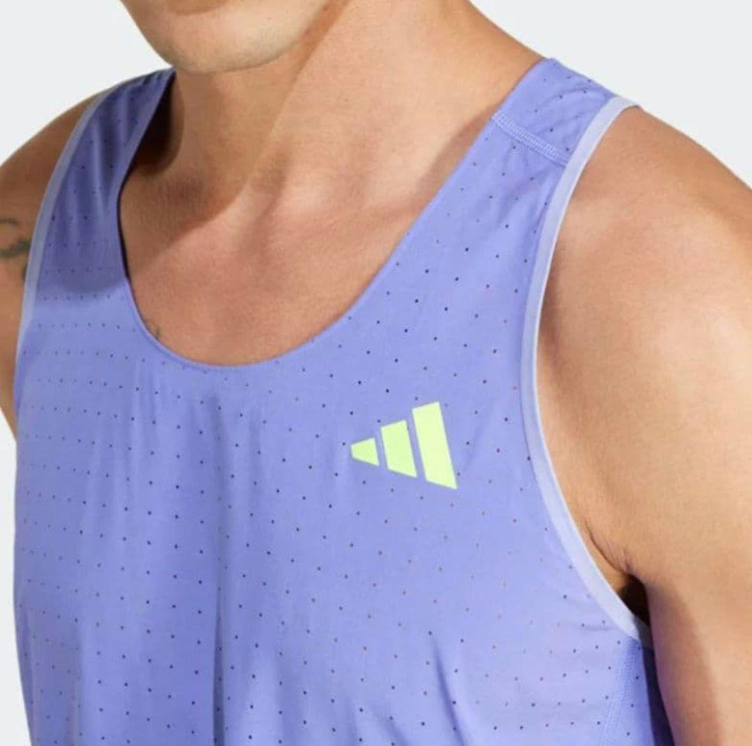 ■adidas ADIZERO シングレット 紫M アディゼロ タンクトップ■