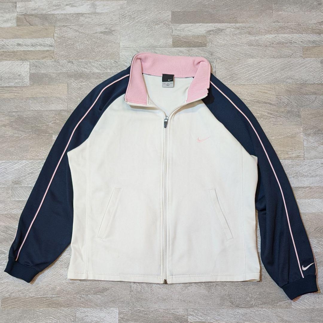 NIKE 00s セットアップ ジャージ M ネイビー×ピンク