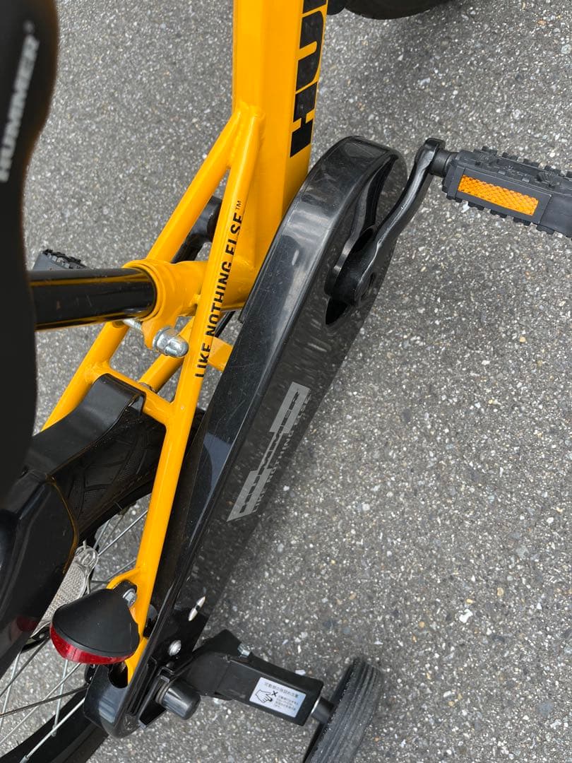 【^._.^】 HUMMER 子供用自転車 イエロー 補助輪付き14インチ