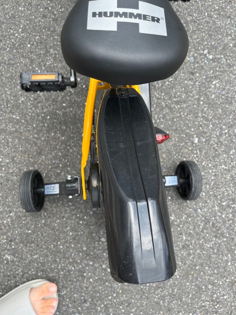 【^._.^】 HUMMER 子供用自転車 イエロー 補助輪付き14インチ