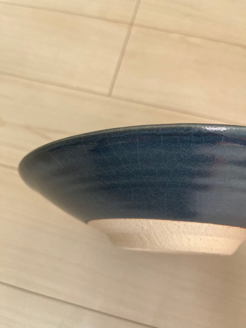 吉田直嗣 × 吉田薫　皿　約25cm 青