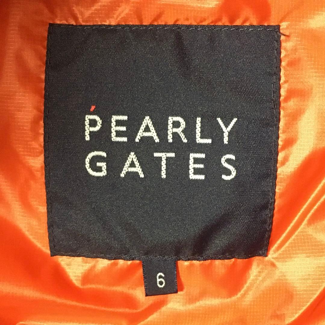 美品　パーリーゲイツ　ダウン　６　赤　ダウンベスト　pearly gates