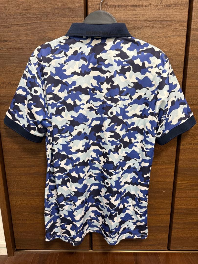BRIEFING ブリーフィング　ブルーカモフラ　青系迷彩 ポロシャツ　Lサイズ