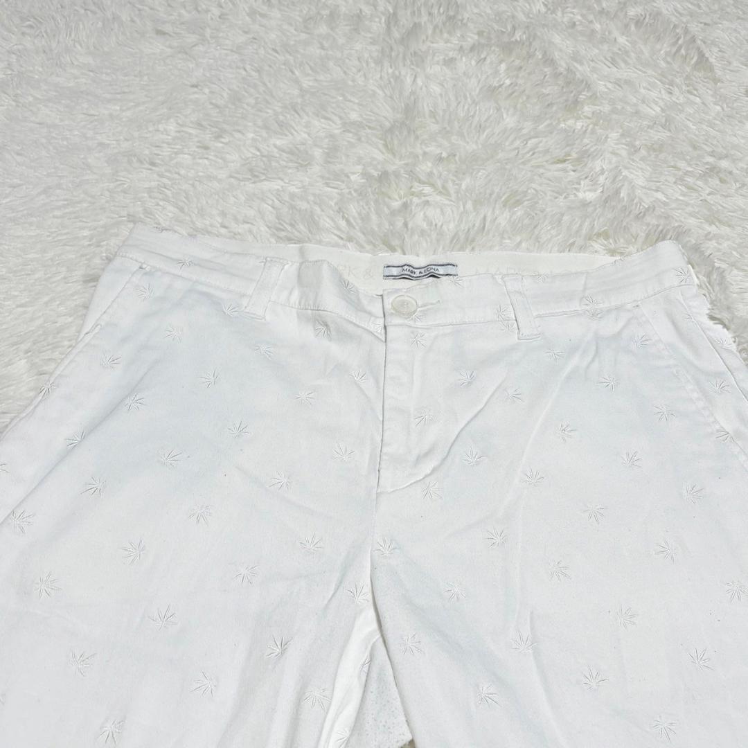 MARK&LONA　ホワイト刺繍ショートパンツ　XLサイズ