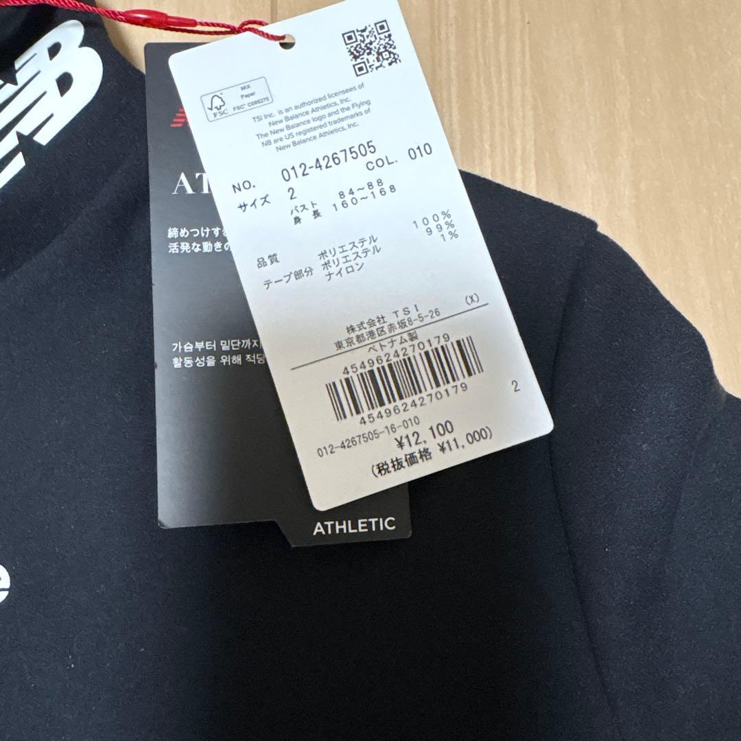 new balance レディース長袖シャツ サイズ2 黒
