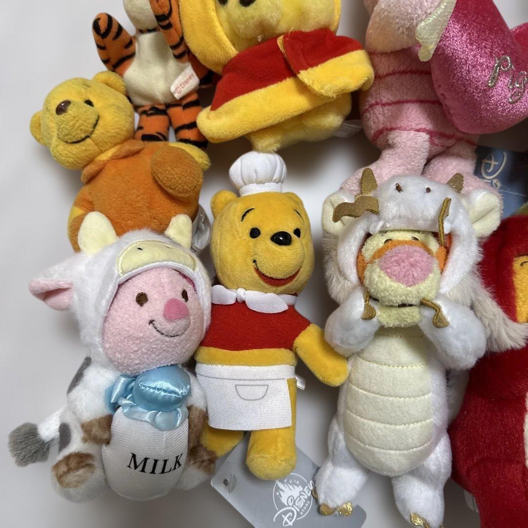 ディズニー　くまのプーさん　マスコット　ぬいぐるみ　セット