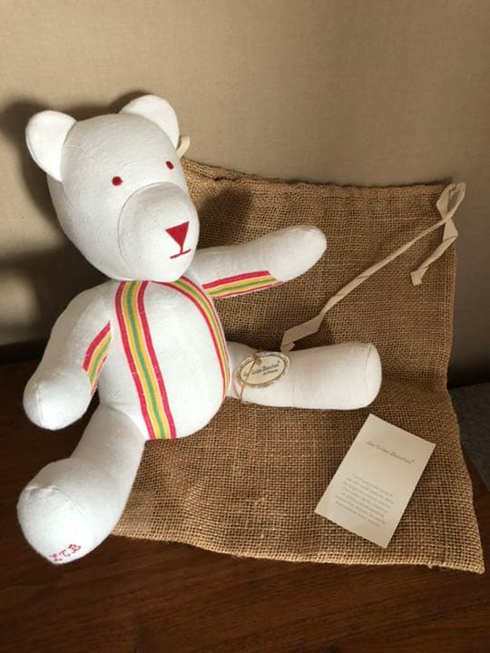 テディベア ぬいぐるみ リネン フランス製 レトワールブランシュ ハンドメイド