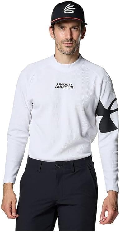 Under Armour M's Golf XL ホワイト モックネックシャツ