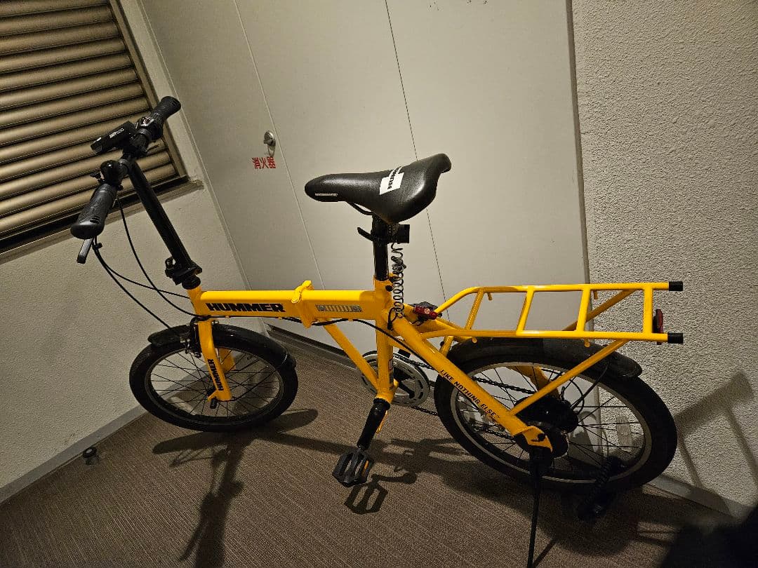 HUMMER折りたたみ自転車 イエロー
