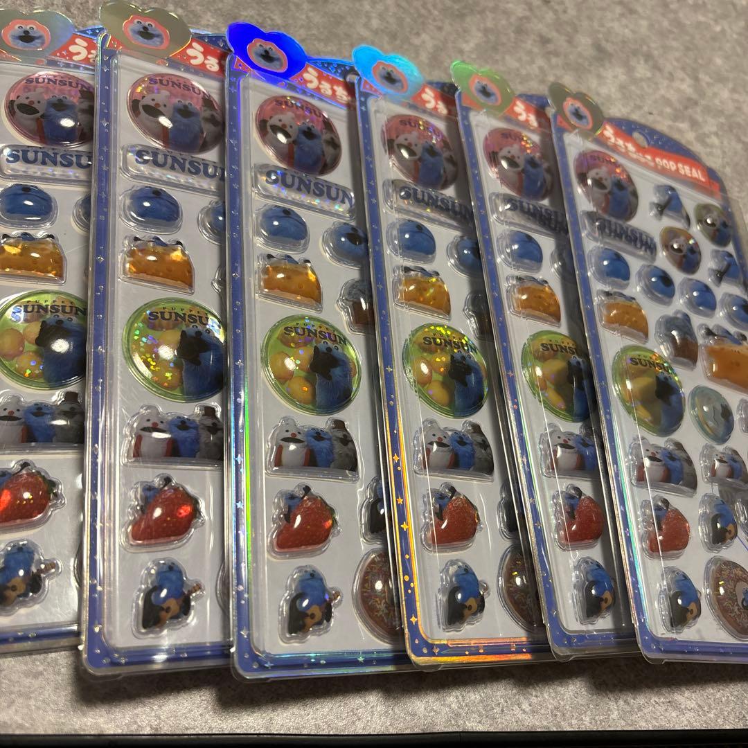 SUNSUN うるちゅるPOP SEAL ６枚セット パペットスンスン