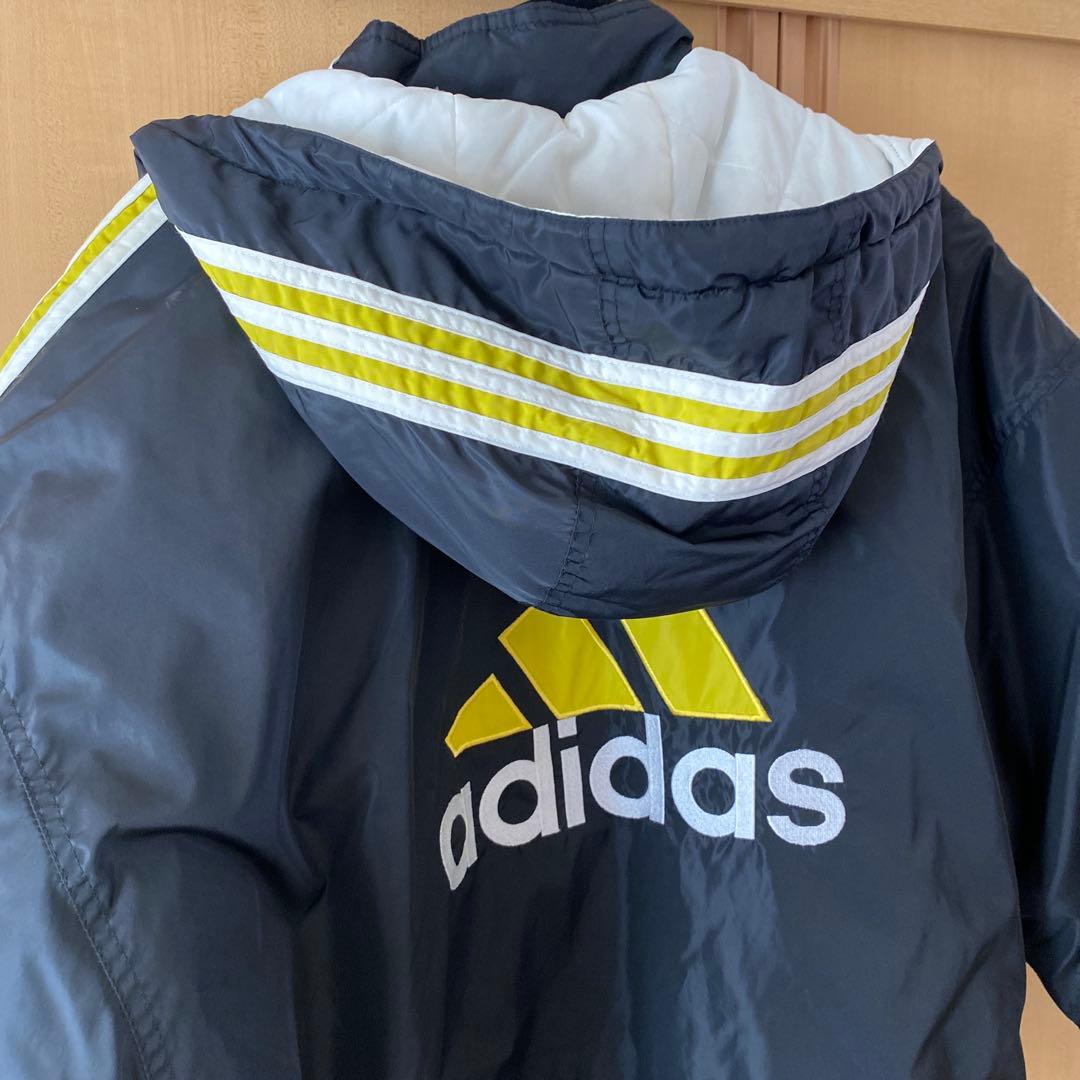 ビンテージ adidas フード付き ベンチコート ロングコート 防寒着
