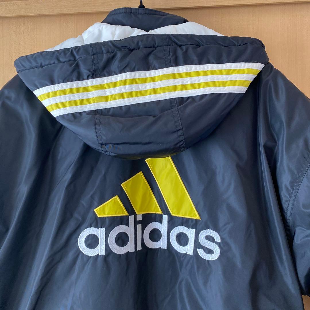 ビンテージ adidas フード付き ベンチコート ロングコート 防寒着