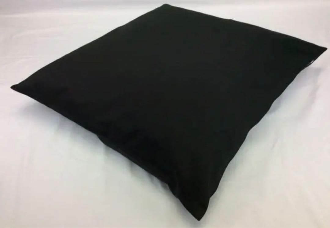 【新品】座布団カバー 厚手 コットン100% ブラック 10枚 日本製
