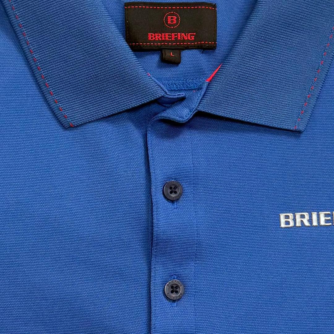 BRIEFING ポロシャツ 半袖 ロゴワッペン ゴルフ GOLF メンズ L