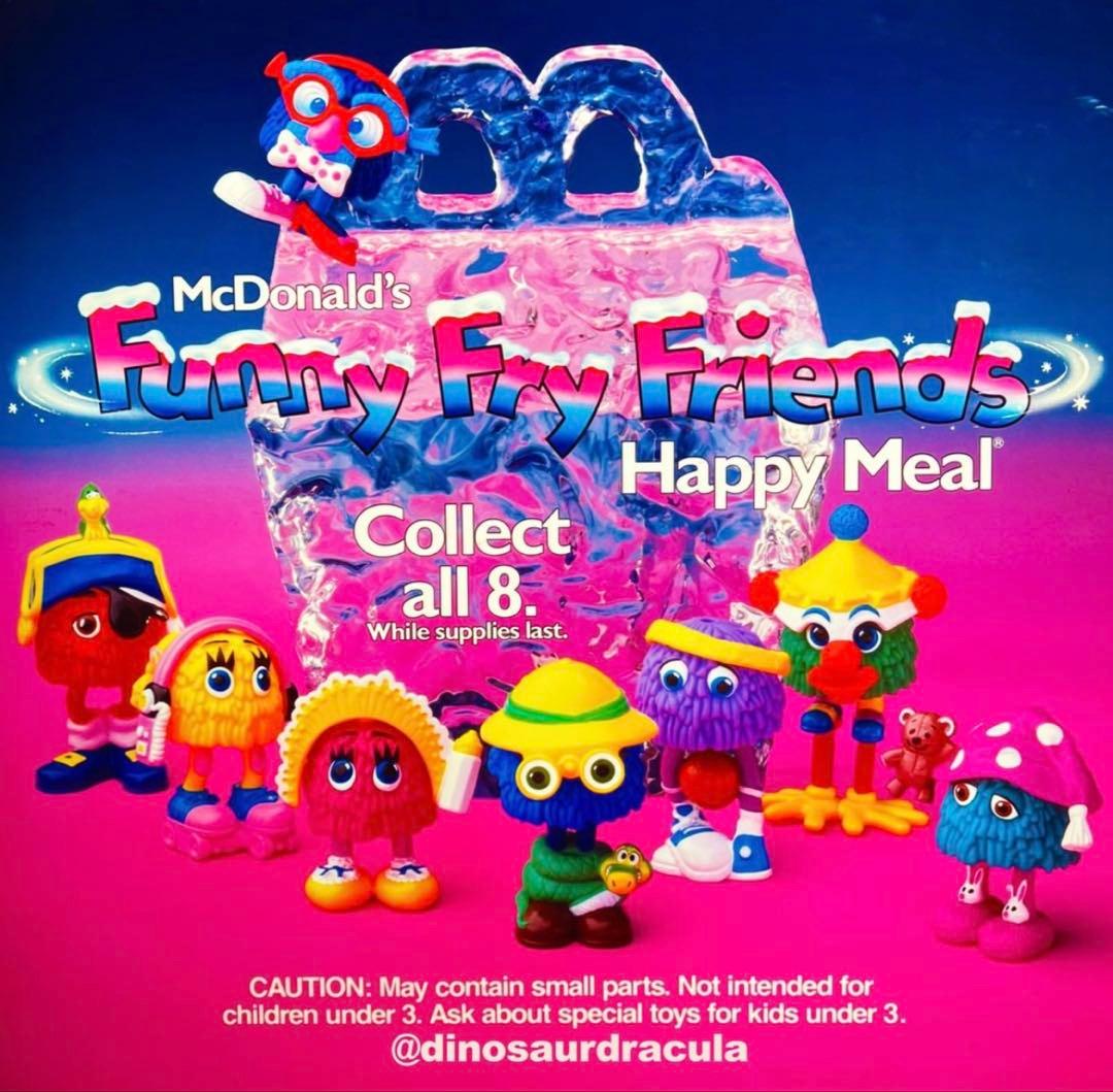 89'McDonald's Funny Fry Friends×4 フライガイ