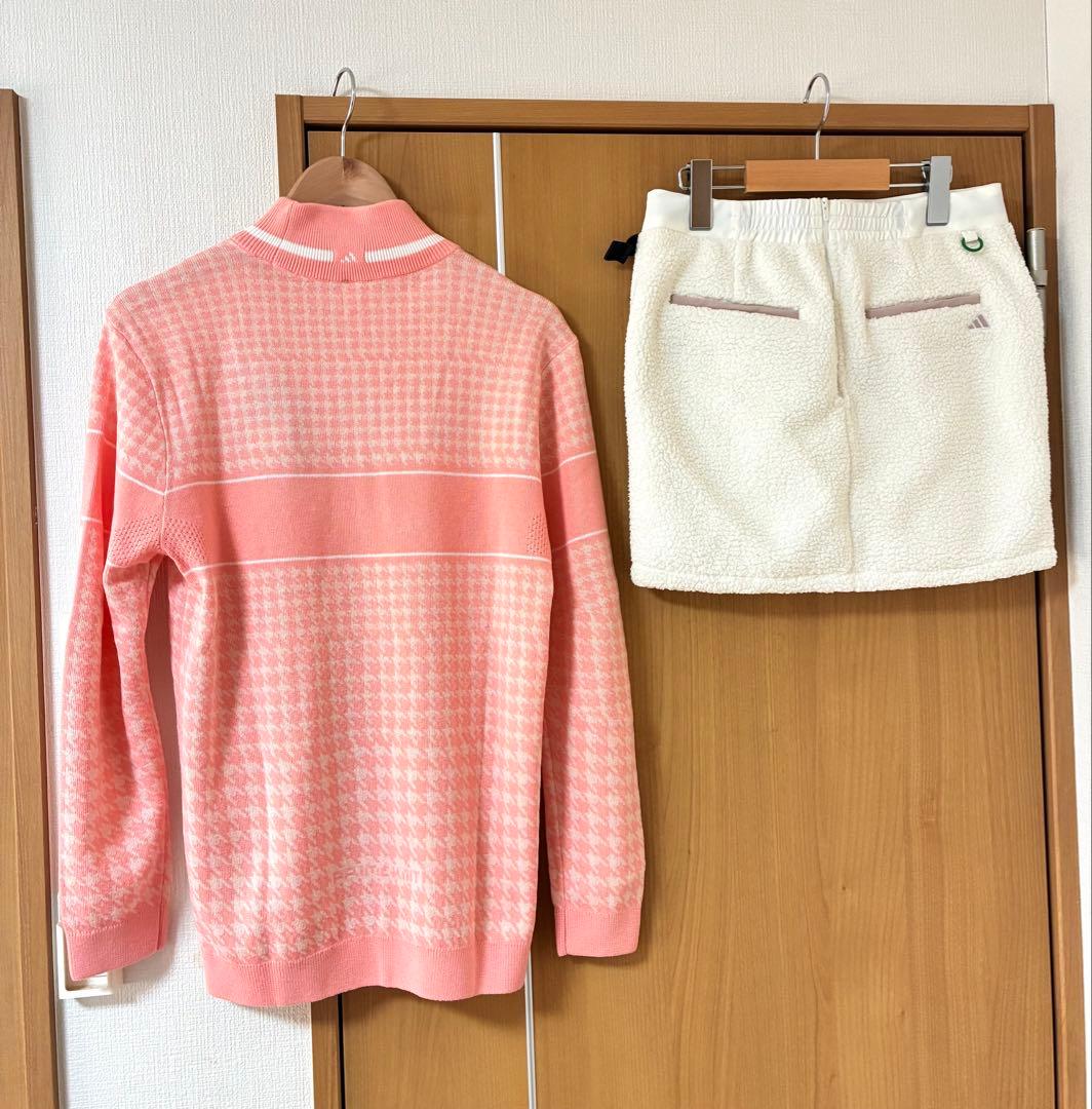 【新品Lサイズ】adidas ゴルフ 2点セット プライムニット ボアスカート