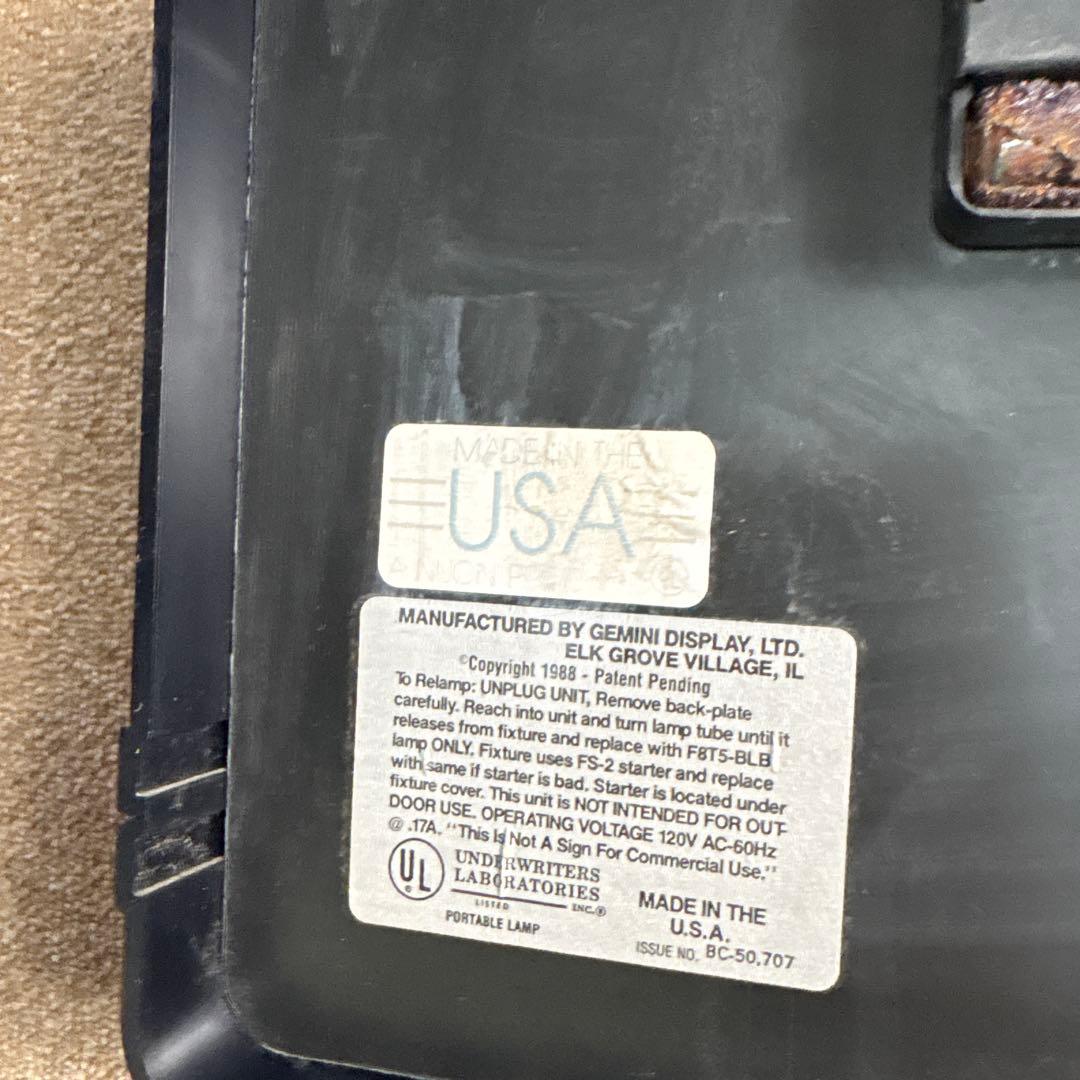 ダック・ドジャー バグス・バニー 時計付きライトボックス中古不動品