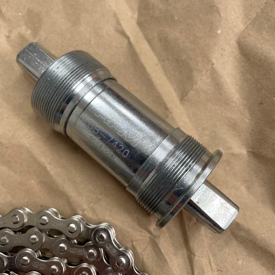 All-City ピスト クランクセット 165mm 49T BBチェーン付き