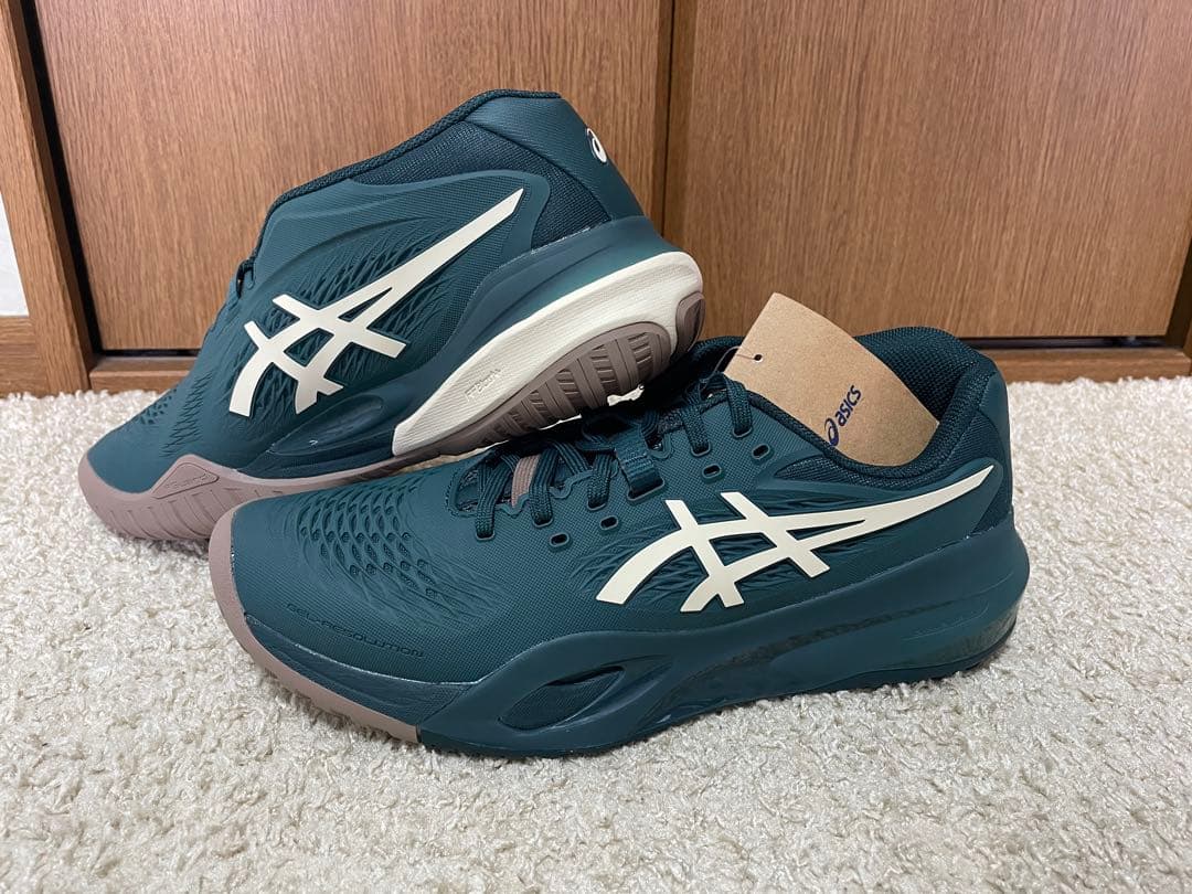 ASICS テニスシューズ ダークグリーン