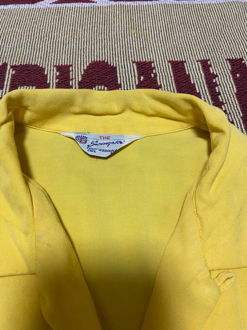 50s ボウリングシャツ イエロー　珍品